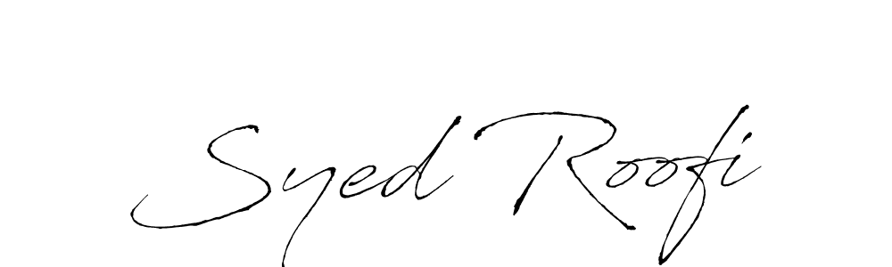 How to make Syed Roofi name signature. Use Antro_Vectra style for creating short signs online. This is the latest handwritten sign. Syed Roofi signature style 6 images and pictures png