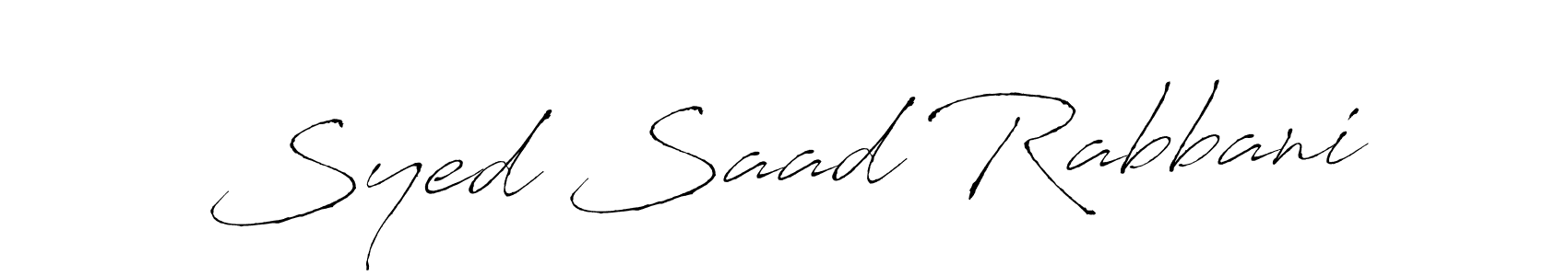 Use a signature maker to create a handwritten signature online. With this signature software, you can design (Antro_Vectra) your own signature for name Syed Saad Rabbani. Syed Saad Rabbani signature style 6 images and pictures png