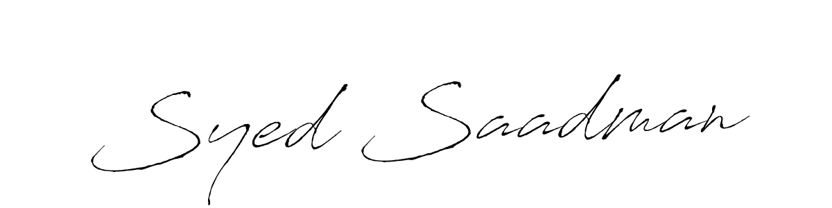 You should practise on your own different ways (Antro_Vectra) to write your name (Syed Saadman) in signature. don't let someone else do it for you. Syed Saadman signature style 6 images and pictures png