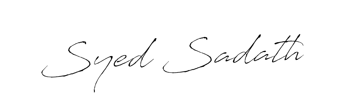 Syed Sadath stylish signature style. Best Handwritten Sign (Antro_Vectra) for my name. Handwritten Signature Collection Ideas for my name Syed Sadath. Syed Sadath signature style 6 images and pictures png