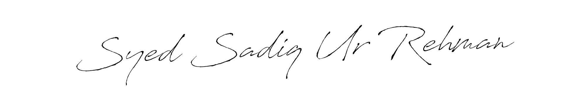 It looks lik you need a new signature style for name Syed Sadiq Ur Rehman. Design unique handwritten (Antro_Vectra) signature with our free signature maker in just a few clicks. Syed Sadiq Ur Rehman signature style 6 images and pictures png
