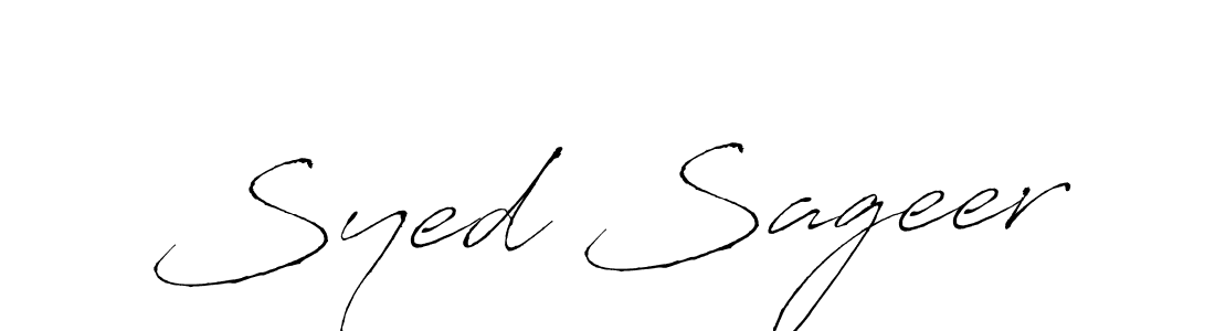 How to make Syed Sageer signature? Antro_Vectra is a professional autograph style. Create handwritten signature for Syed Sageer name. Syed Sageer signature style 6 images and pictures png