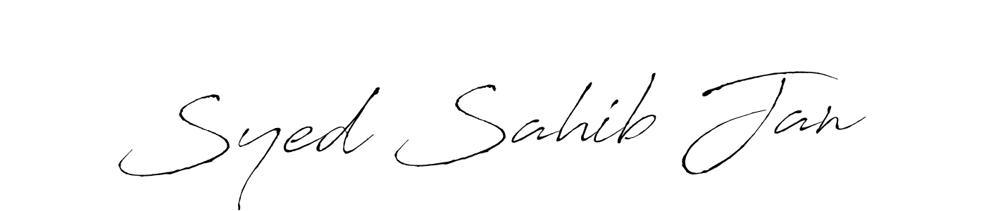 The best way (Antro_Vectra) to make a short signature is to pick only two or three words in your name. The name Syed Sahib Jan include a total of six letters. For converting this name. Syed Sahib Jan signature style 6 images and pictures png