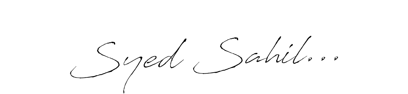 Design your own signature with our free online signature maker. With this signature software, you can create a handwritten (Antro_Vectra) signature for name Syed Sahil.... Syed Sahil... signature style 6 images and pictures png