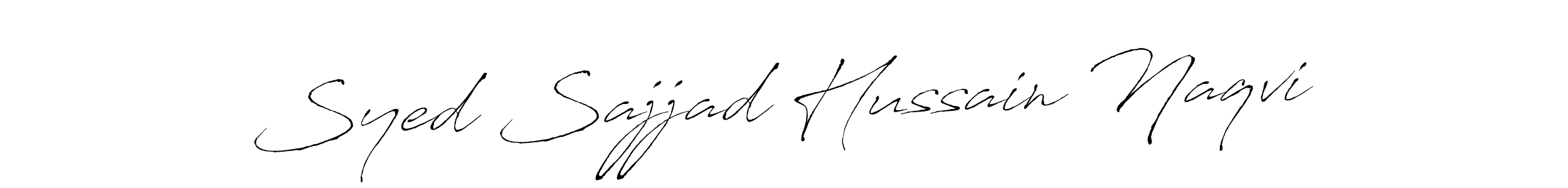 Create a beautiful signature design for name Syed Sajjad Hussain Naqvi. With this signature (Antro_Vectra) fonts, you can make a handwritten signature for free. Syed Sajjad Hussain Naqvi signature style 6 images and pictures png