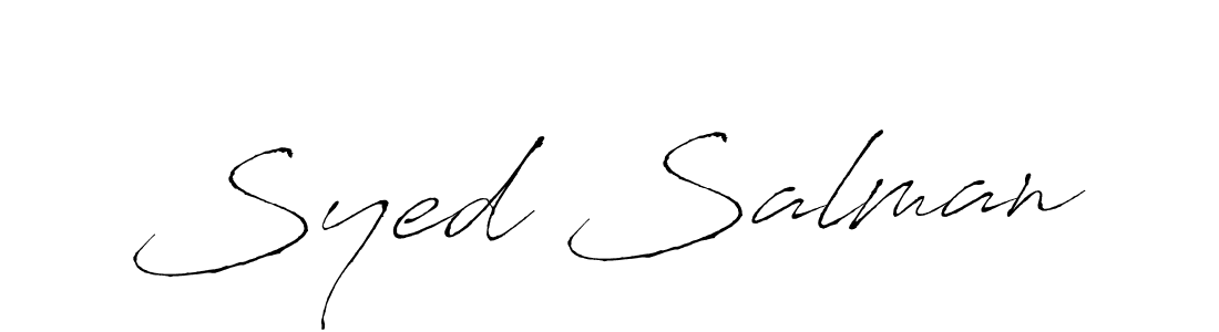 How to make Syed Salman signature? Antro_Vectra is a professional autograph style. Create handwritten signature for Syed Salman name. Syed Salman signature style 6 images and pictures png