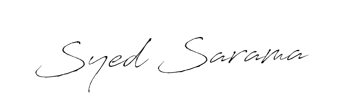 Use a signature maker to create a handwritten signature online. With this signature software, you can design (Antro_Vectra) your own signature for name Syed Sarama. Syed Sarama signature style 6 images and pictures png