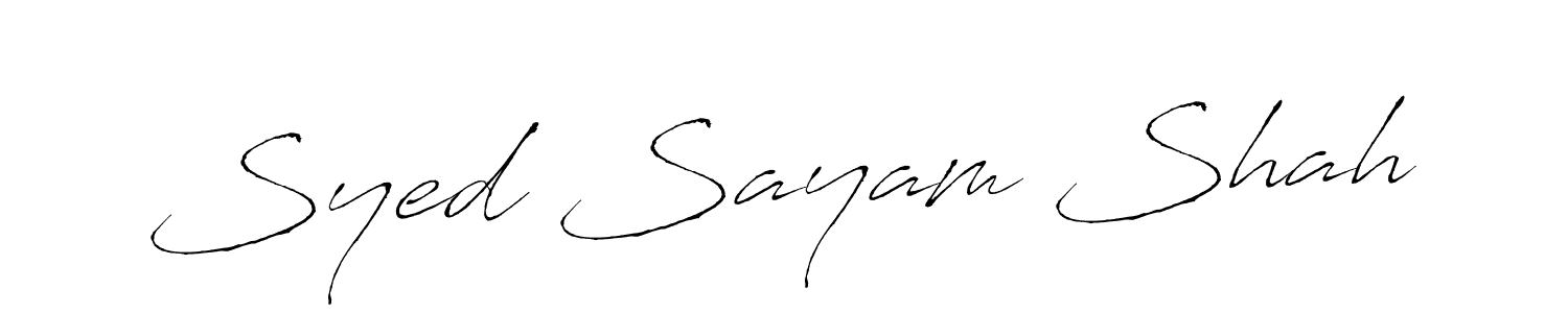 Syed Sayam Shah stylish signature style. Best Handwritten Sign (Antro_Vectra) for my name. Handwritten Signature Collection Ideas for my name Syed Sayam Shah. Syed Sayam Shah signature style 6 images and pictures png