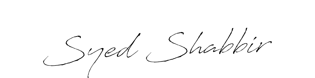 Make a beautiful signature design for name Syed Shabbir. With this signature (Antro_Vectra) style, you can create a handwritten signature for free. Syed Shabbir signature style 6 images and pictures png