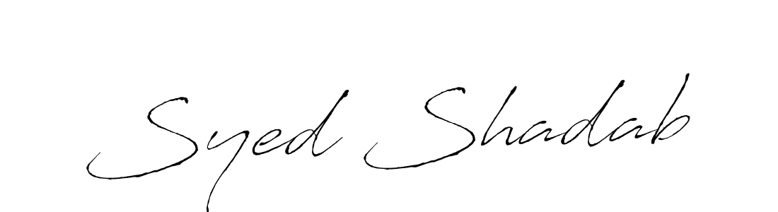 Similarly Antro_Vectra is the best handwritten signature design. Signature creator online .You can use it as an online autograph creator for name Syed Shadab. Syed Shadab signature style 6 images and pictures png