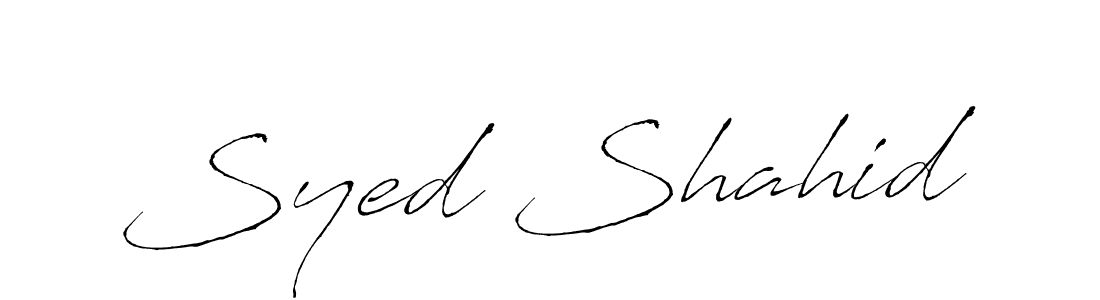 Design your own signature with our free online signature maker. With this signature software, you can create a handwritten (Antro_Vectra) signature for name Syed Shahid. Syed Shahid signature style 6 images and pictures png