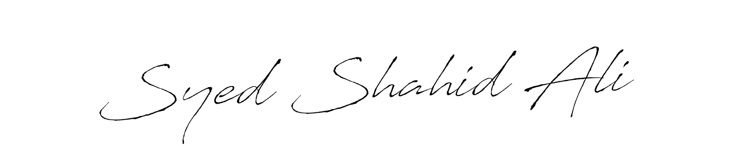 Make a beautiful signature design for name Syed Shahid Ali. With this signature (Antro_Vectra) style, you can create a handwritten signature for free. Syed Shahid Ali signature style 6 images and pictures png