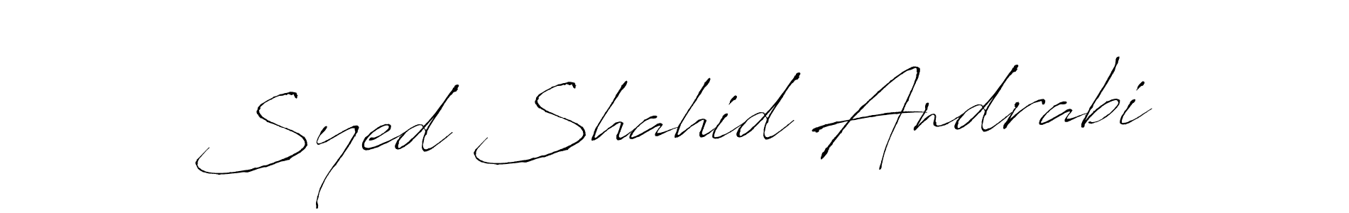 This is the best signature style for the Syed Shahid Andrabi name. Also you like these signature font (Antro_Vectra). Mix name signature. Syed Shahid Andrabi signature style 6 images and pictures png