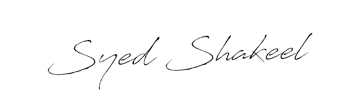 How to make Syed Shakeel name signature. Use Antro_Vectra style for creating short signs online. This is the latest handwritten sign. Syed Shakeel signature style 6 images and pictures png