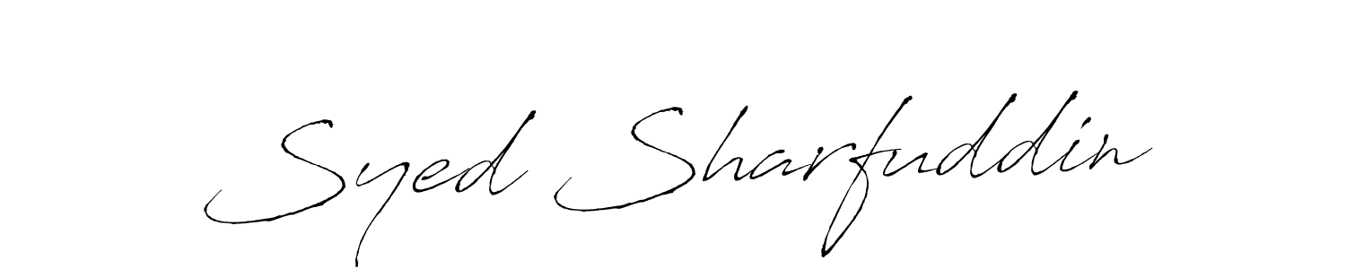 Make a beautiful signature design for name Syed Sharfuddin. With this signature (Antro_Vectra) style, you can create a handwritten signature for free. Syed Sharfuddin signature style 6 images and pictures png
