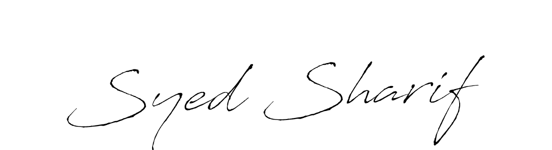 How to make Syed Sharif name signature. Use Antro_Vectra style for creating short signs online. This is the latest handwritten sign. Syed Sharif signature style 6 images and pictures png