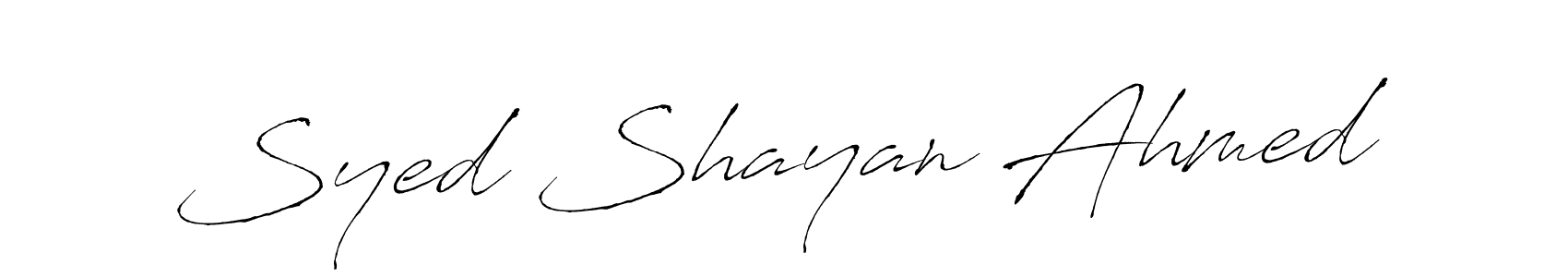 Create a beautiful signature design for name Syed Shayan Ahmed. With this signature (Antro_Vectra) fonts, you can make a handwritten signature for free. Syed Shayan Ahmed signature style 6 images and pictures png