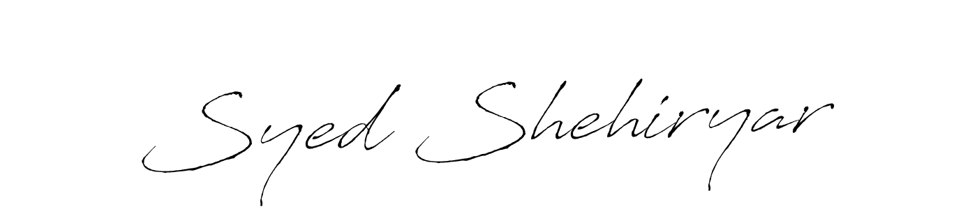 Make a short Syed Shehiryar signature style. Manage your documents anywhere anytime using Antro_Vectra. Create and add eSignatures, submit forms, share and send files easily. Syed Shehiryar signature style 6 images and pictures png