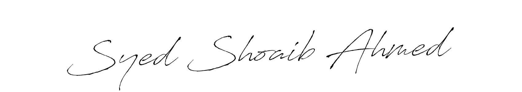 Syed Shoaib Ahmed stylish signature style. Best Handwritten Sign (Antro_Vectra) for my name. Handwritten Signature Collection Ideas for my name Syed Shoaib Ahmed. Syed Shoaib Ahmed signature style 6 images and pictures png