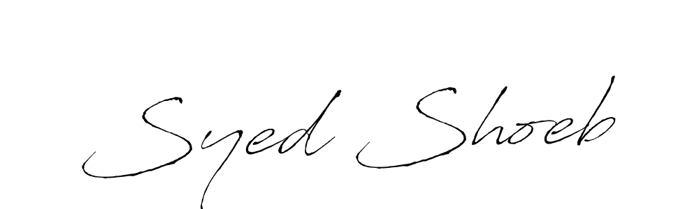 Use a signature maker to create a handwritten signature online. With this signature software, you can design (Antro_Vectra) your own signature for name Syed Shoeb. Syed Shoeb signature style 6 images and pictures png