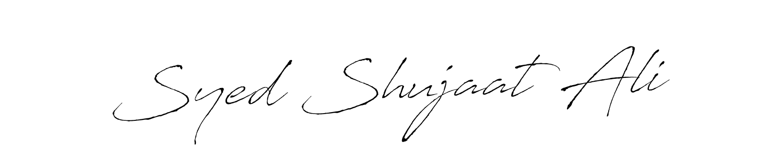Antro_Vectra is a professional signature style that is perfect for those who want to add a touch of class to their signature. It is also a great choice for those who want to make their signature more unique. Get Syed Shujaat Ali name to fancy signature for free. Syed Shujaat Ali signature style 6 images and pictures png