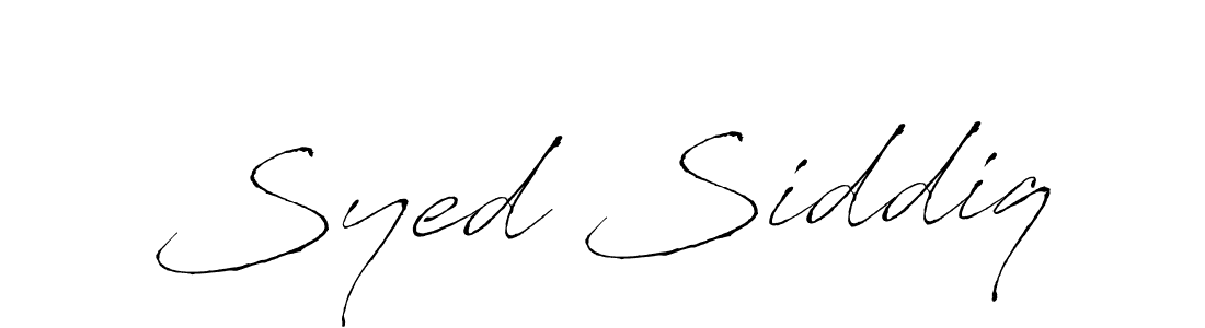 How to make Syed Siddiq name signature. Use Antro_Vectra style for creating short signs online. This is the latest handwritten sign. Syed Siddiq signature style 6 images and pictures png