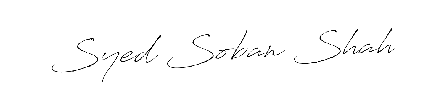 Design your own signature with our free online signature maker. With this signature software, you can create a handwritten (Antro_Vectra) signature for name Syed Soban Shah. Syed Soban Shah signature style 6 images and pictures png