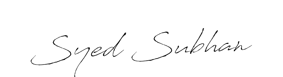 Also we have Syed Subhan name is the best signature style. Create professional handwritten signature collection using Antro_Vectra autograph style. Syed Subhan signature style 6 images and pictures png