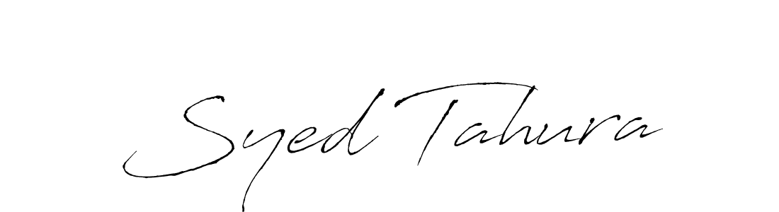 How to make Syed Tahura name signature. Use Antro_Vectra style for creating short signs online. This is the latest handwritten sign. Syed Tahura signature style 6 images and pictures png