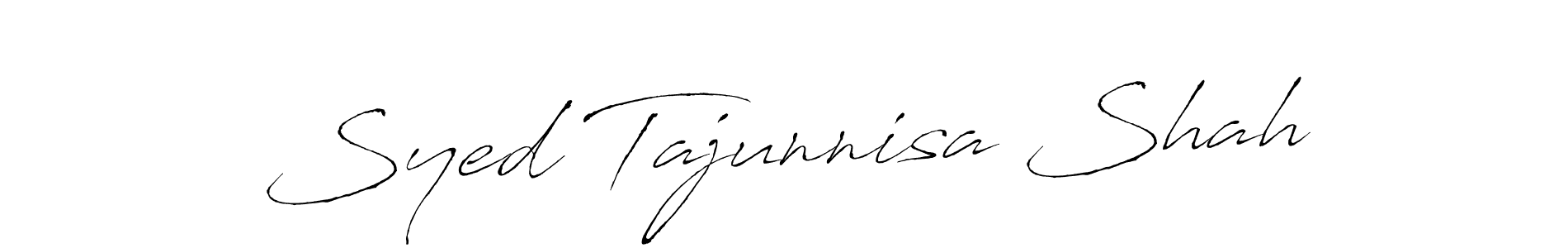 The best way (Antro_Vectra) to make a short signature is to pick only two or three words in your name. The name Syed Tajunnisa Shah include a total of six letters. For converting this name. Syed Tajunnisa Shah signature style 6 images and pictures png