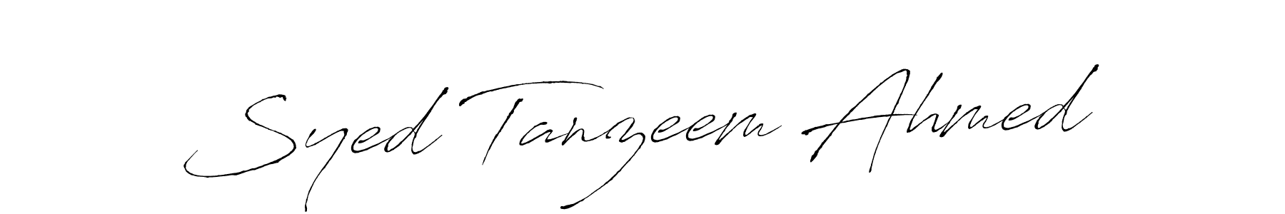 How to make Syed Tanzeem Ahmed signature? Antro_Vectra is a professional autograph style. Create handwritten signature for Syed Tanzeem Ahmed name. Syed Tanzeem Ahmed signature style 6 images and pictures png