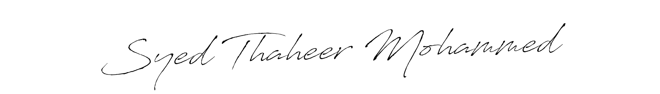 Make a beautiful signature design for name Syed Thaheer Mohammed. With this signature (Antro_Vectra) style, you can create a handwritten signature for free. Syed Thaheer Mohammed signature style 6 images and pictures png