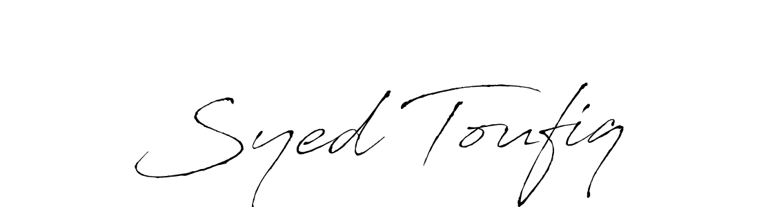 How to make Syed Toufiq signature? Antro_Vectra is a professional autograph style. Create handwritten signature for Syed Toufiq name. Syed Toufiq signature style 6 images and pictures png