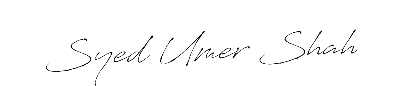 Make a beautiful signature design for name Syed Umer Shah. With this signature (Antro_Vectra) style, you can create a handwritten signature for free. Syed Umer Shah signature style 6 images and pictures png