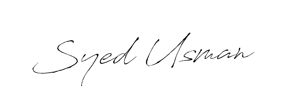 Syed Usman stylish signature style. Best Handwritten Sign (Antro_Vectra) for my name. Handwritten Signature Collection Ideas for my name Syed Usman. Syed Usman signature style 6 images and pictures png