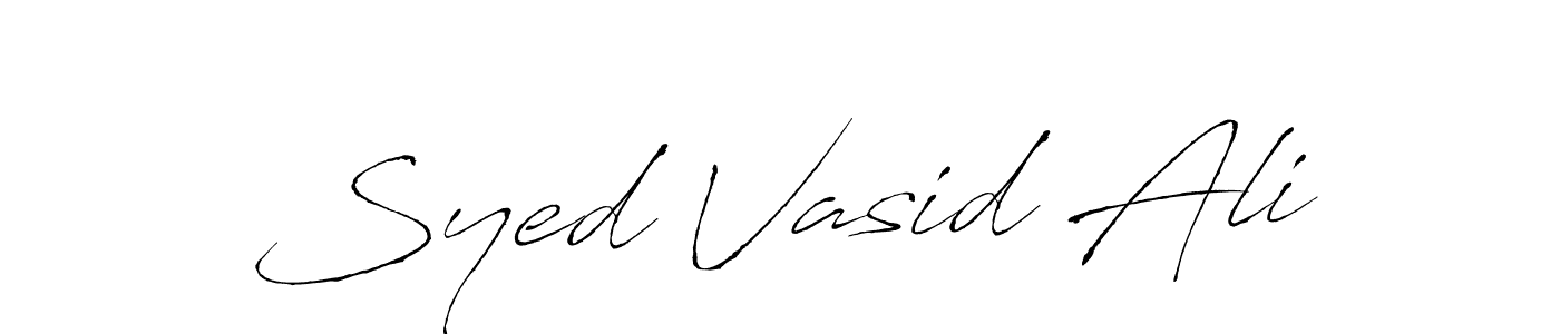 Use a signature maker to create a handwritten signature online. With this signature software, you can design (Antro_Vectra) your own signature for name Syed Vasid Ali. Syed Vasid Ali signature style 6 images and pictures png