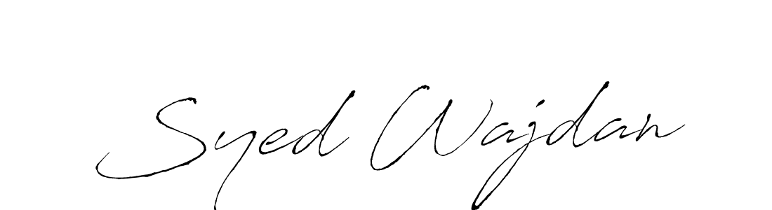 Use a signature maker to create a handwritten signature online. With this signature software, you can design (Antro_Vectra) your own signature for name Syed Wajdan. Syed Wajdan signature style 6 images and pictures png