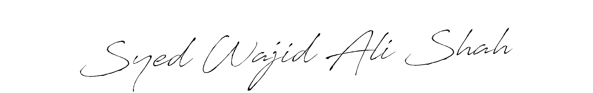 Create a beautiful signature design for name Syed Wajid Ali Shah. With this signature (Antro_Vectra) fonts, you can make a handwritten signature for free. Syed Wajid Ali Shah signature style 6 images and pictures png