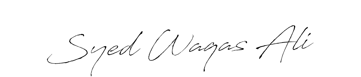 Syed Waqas Ali stylish signature style. Best Handwritten Sign (Antro_Vectra) for my name. Handwritten Signature Collection Ideas for my name Syed Waqas Ali. Syed Waqas Ali signature style 6 images and pictures png