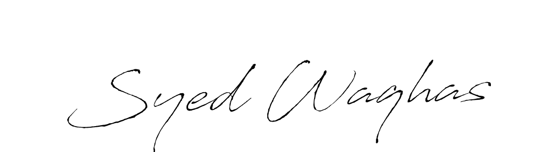 Create a beautiful signature design for name Syed Waqhas. With this signature (Antro_Vectra) fonts, you can make a handwritten signature for free. Syed Waqhas signature style 6 images and pictures png