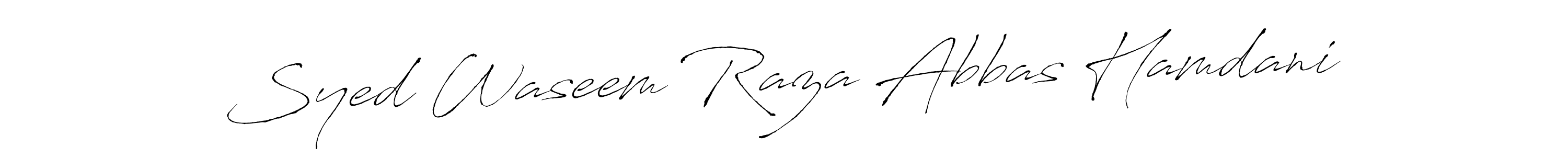 Syed Waseem Raza Abbas Hamdani stylish signature style. Best Handwritten Sign (Antro_Vectra) for my name. Handwritten Signature Collection Ideas for my name Syed Waseem Raza Abbas Hamdani. Syed Waseem Raza Abbas Hamdani signature style 6 images and pictures png