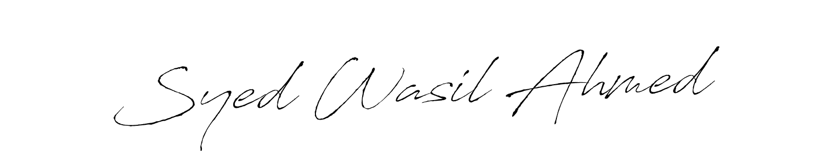 Design your own signature with our free online signature maker. With this signature software, you can create a handwritten (Antro_Vectra) signature for name Syed Wasil Ahmed. Syed Wasil Ahmed signature style 6 images and pictures png