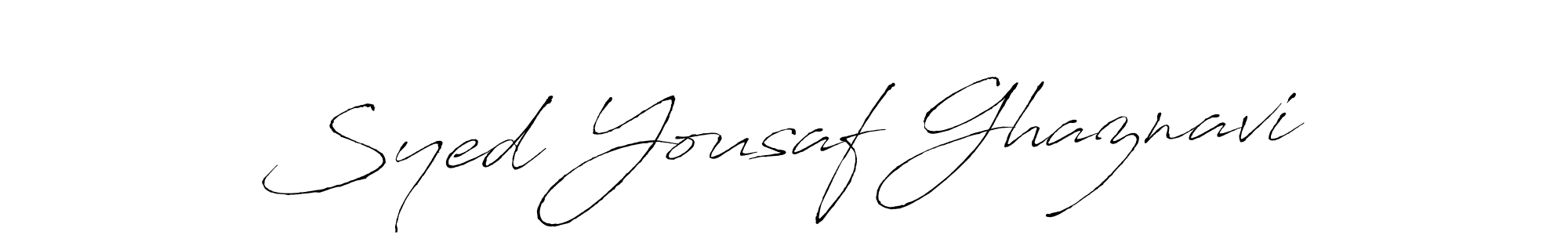Design your own signature with our free online signature maker. With this signature software, you can create a handwritten (Antro_Vectra) signature for name Syed Yousaf Ghaznavi. Syed Yousaf Ghaznavi signature style 6 images and pictures png
