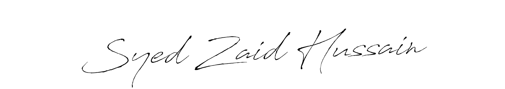 Create a beautiful signature design for name Syed Zaid Hussain. With this signature (Antro_Vectra) fonts, you can make a handwritten signature for free. Syed Zaid Hussain signature style 6 images and pictures png