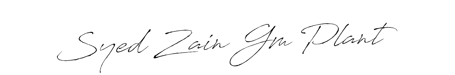 Also we have Syed Zain Gm Plant name is the best signature style. Create professional handwritten signature collection using Antro_Vectra autograph style. Syed Zain Gm Plant signature style 6 images and pictures png