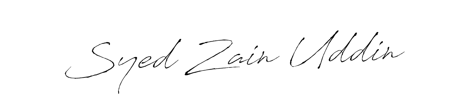 How to make Syed Zain Uddin signature? Antro_Vectra is a professional autograph style. Create handwritten signature for Syed Zain Uddin name. Syed Zain Uddin signature style 6 images and pictures png