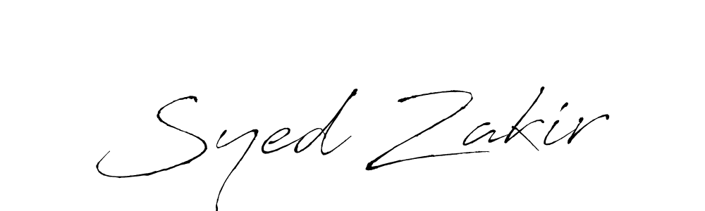 Syed Zakir stylish signature style. Best Handwritten Sign (Antro_Vectra) for my name. Handwritten Signature Collection Ideas for my name Syed Zakir. Syed Zakir signature style 6 images and pictures png