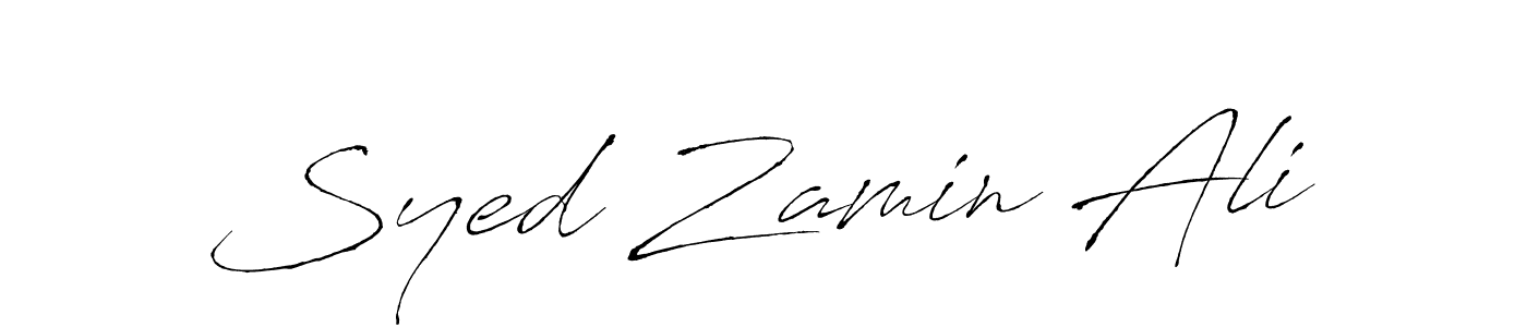 Design your own signature with our free online signature maker. With this signature software, you can create a handwritten (Antro_Vectra) signature for name Syed Zamin Ali. Syed Zamin Ali signature style 6 images and pictures png