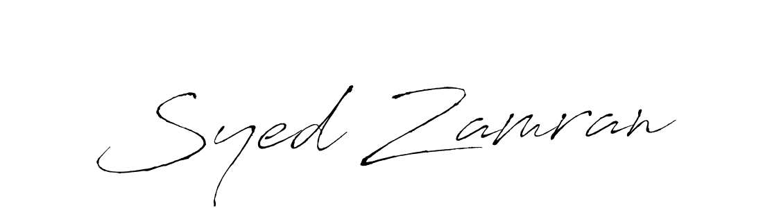 How to make Syed Zamran signature? Antro_Vectra is a professional autograph style. Create handwritten signature for Syed Zamran name. Syed Zamran signature style 6 images and pictures png