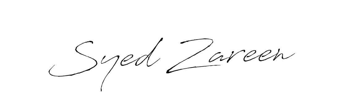Design your own signature with our free online signature maker. With this signature software, you can create a handwritten (Antro_Vectra) signature for name Syed Zareen. Syed Zareen signature style 6 images and pictures png
